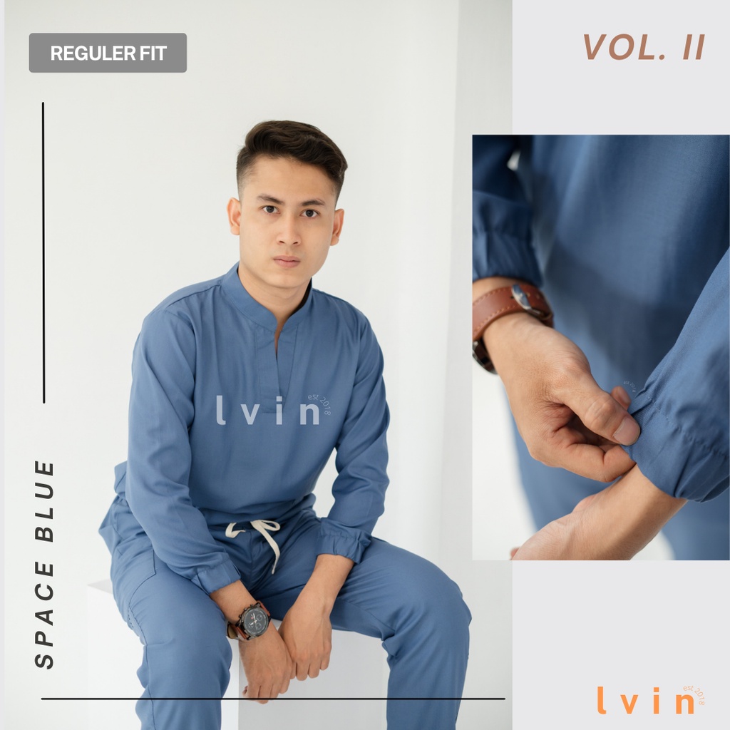 [Lvin ] Vol II -  Baju OKA Mandarin Collar Celana Reguler fit Lengan Panjang / Baju Jaga /Set Baju Celana Jaga Oka / Dokter Lengan Panjang / Baju OK 2