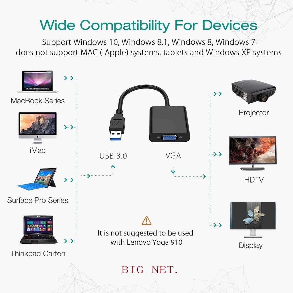 USB 3.0 TO VGA converter Adapter