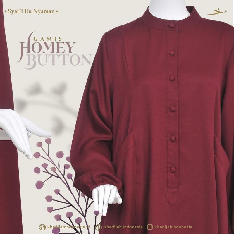 gamis homey button by khadijah indonesia #omeramuslimstore