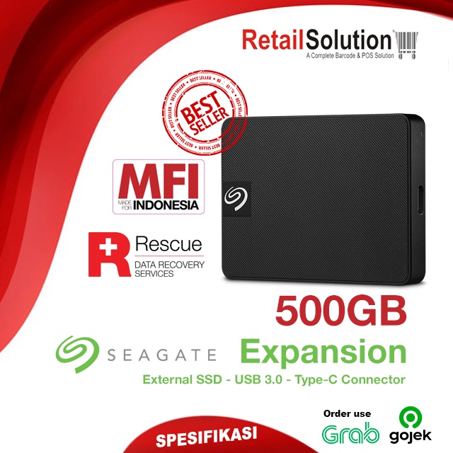 SSD External 2.5&quot; USB 3.0 Type C - Seagate Expansion 500GB 500 GB MFI