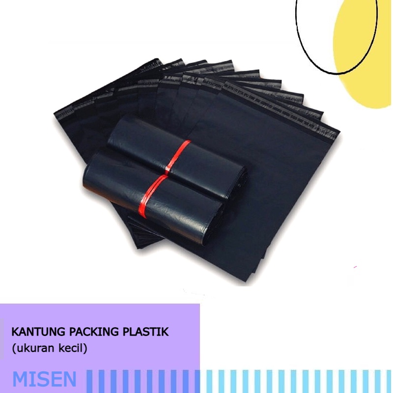 

PLASTIK POLYMAILER HITAM Ukuran KECIL Kantong Packing Tebal Premium Kemasan Pembungkus Paket Online shop ( SMALL )
