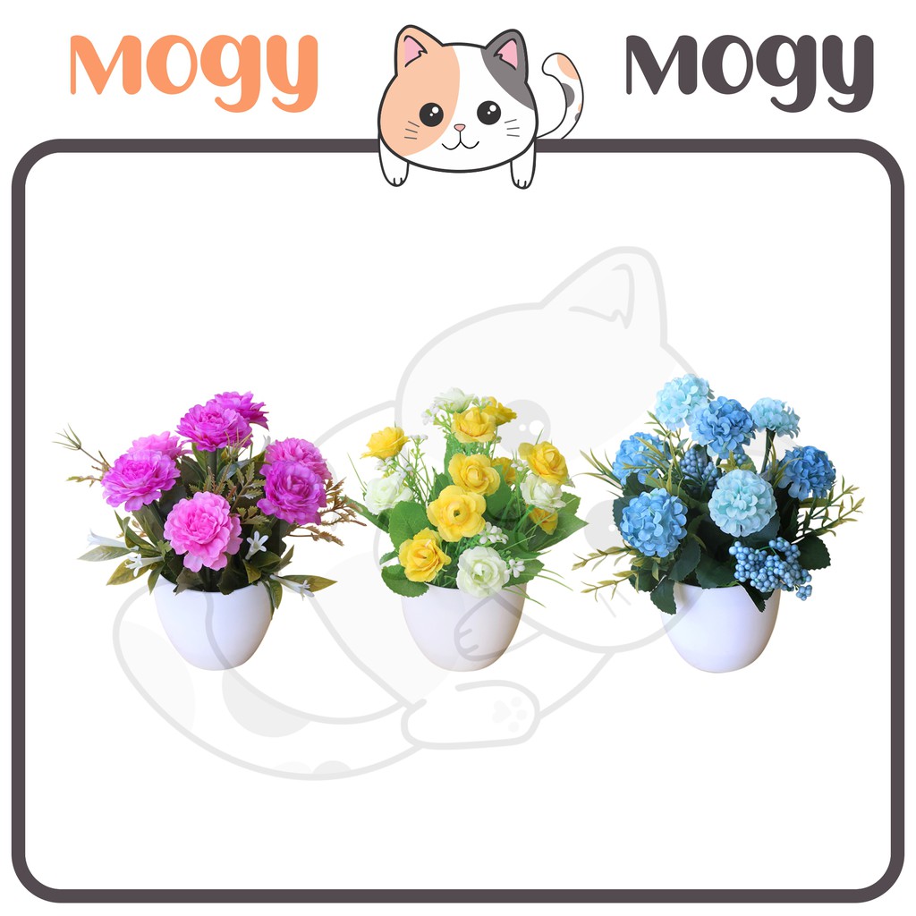 MOGYMOGY PT12 PT13 PT14 Pot Tanaman Hias Bunga Hias Plastik Pot Bongsai Artificial Flower Decoration