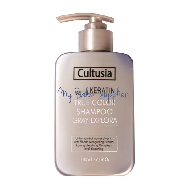 Cultusia with Keratin True Color Shampoo Gray Explora Pump 180ml Grey / Purple Shampoo