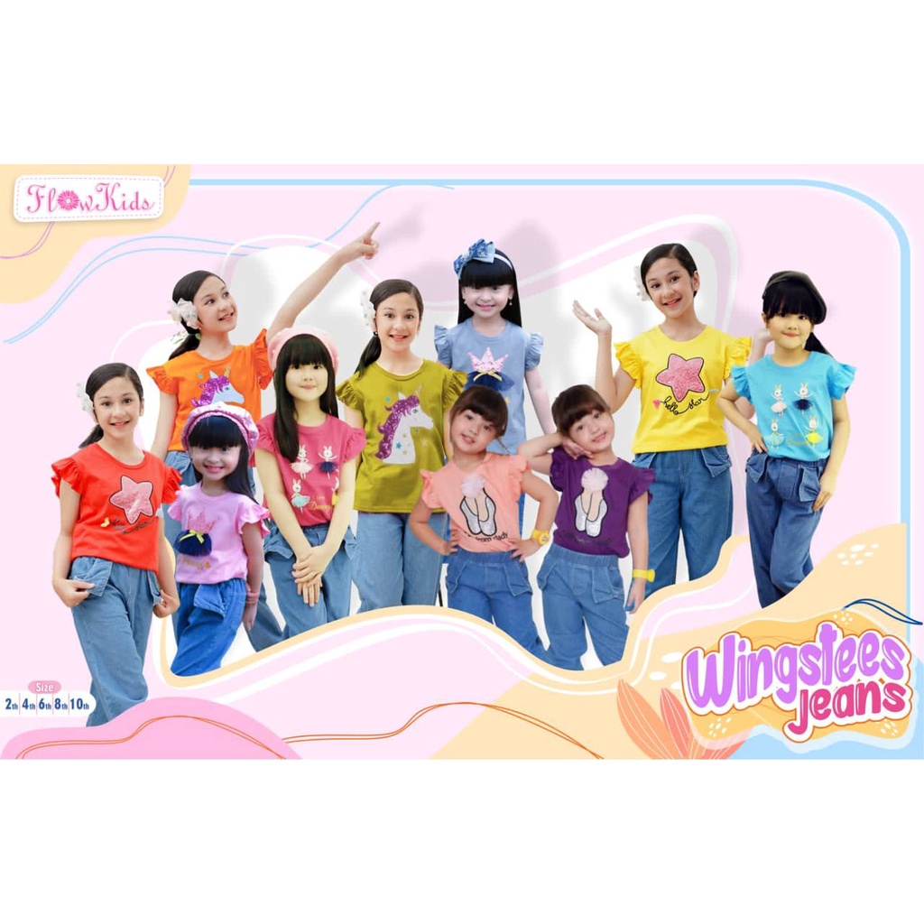 Set Wingtees Jeans Flowkids