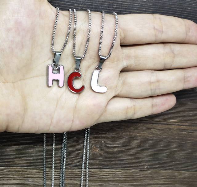 Fifi Fashion Kalung Liontin Huruf CAT liontin alphabet  liontin inisial lapis emas SILVER