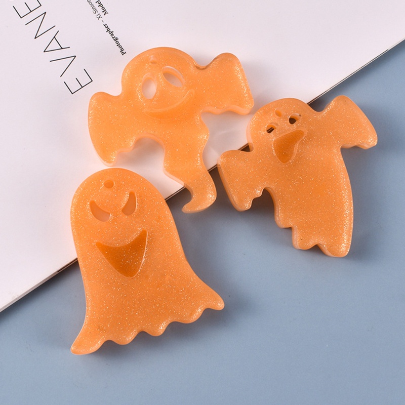 SIY  Halloween Pumpkin Ghost Hanging Sign Resin Mold Keychain Pendant Silicone Mould