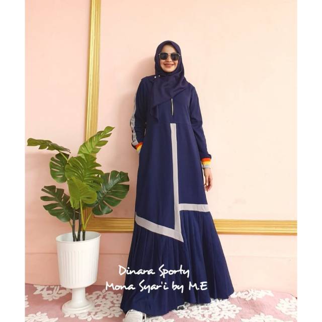 Dinara sporty original Gamis Mona Syari by.ME