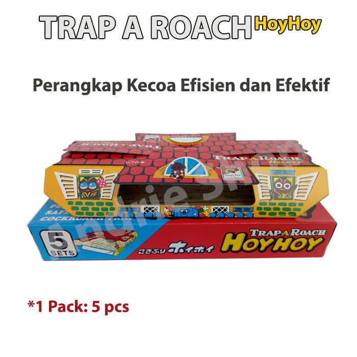 Perangkap Kecoa & Cicak Hoy Hoy Isi 5 Pcs