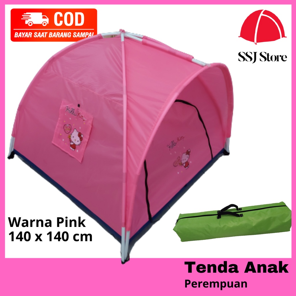 Tenda Mainan Anak Cewek | Tenda Anak Anak 140cm Perempuan besar dan Pink Harga Termurah COD Gratis O