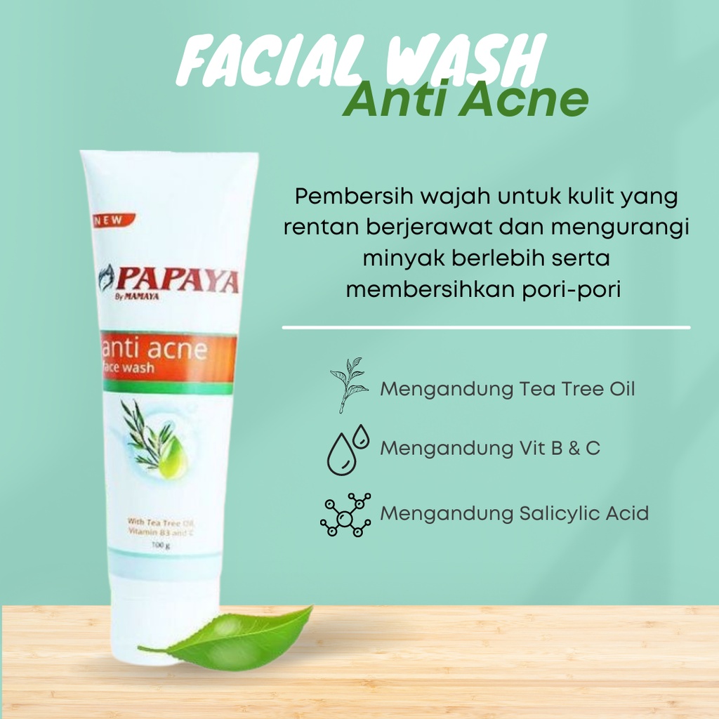 Sabun Papaya By Mamaya Facial Wash Acne Face Wash Brightening Sabun Muka Pepaya Cair