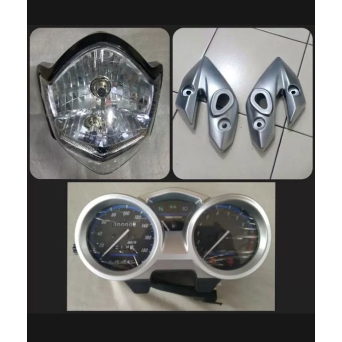 Paket hemat full set lampu depan Vixion old spedometer kupingan