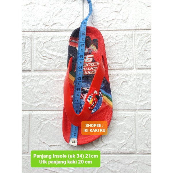 SANDAL JEPIT ANAK COWO CARS TOP SPEED FAST FURIOUS MOBIL BALAP 5118 BAHAN KARET