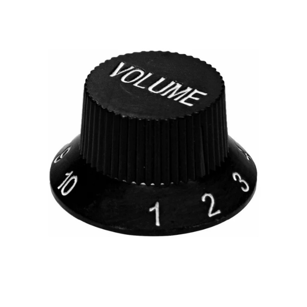 Black Plastik Knob Bells Untuk Gitar Stratocaster