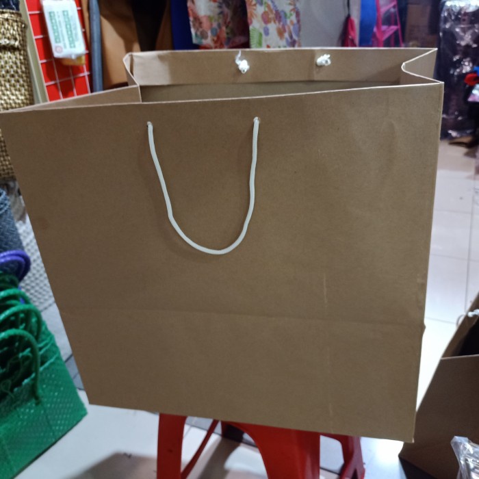 

✨ BISA COD ✨ paper bag nasi kotak besar putih ukuran 35 isi 12 pcs