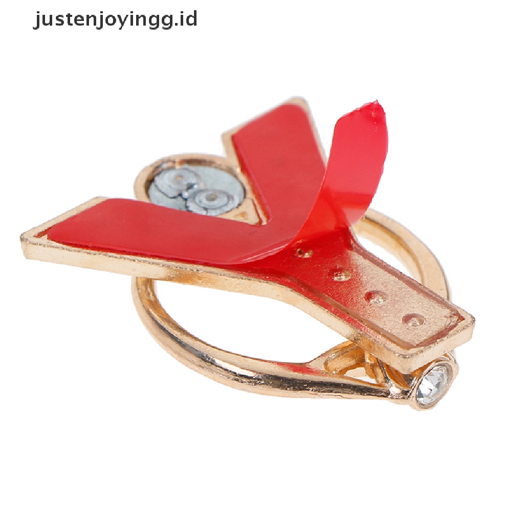 Ring holder Bahan metal Motif Tulisan justenjoyingg.id / Diamond Untuk smartphone