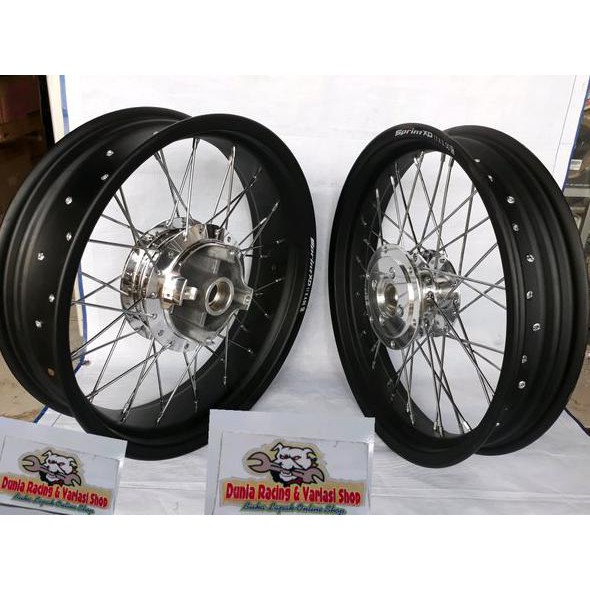 Sepaket Velg Lebar 250-350 Ring 17 Cb 150-Cbr 150-Cb150R New-Megapro Primus-Verza-Tiger Revo-Cb 150R