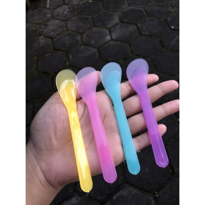 SPATULA MASKER PLASTIK 12CM WARNA WARNI [SWEETSPACE]