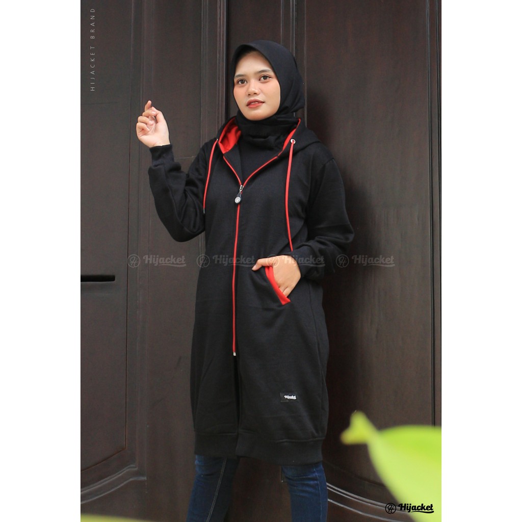 ⭐️GRATIS ONGKIR⭐️ HIJACKET BASIC Jaket Wanita Muslimah-BLACK (Hitam)