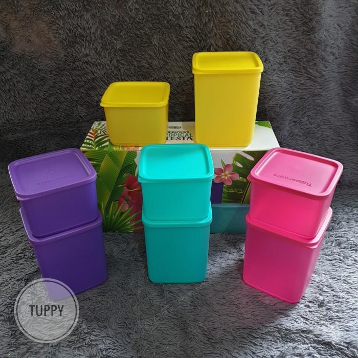 (JAMINAN ORI 100%) Tupperware Toples Set (2) pcs Tropical Fiesta BAZAR MURAH