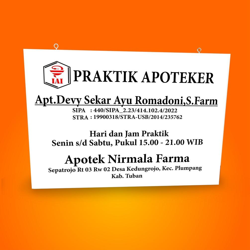 

❊Terlaris☊ GEKR9 Papan Nama Apotek / Apoteker 71 Ready Stock