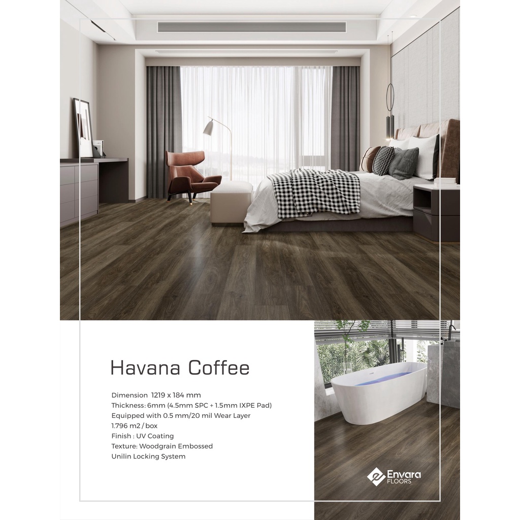 SPC Lantai Motif Kayu Envara