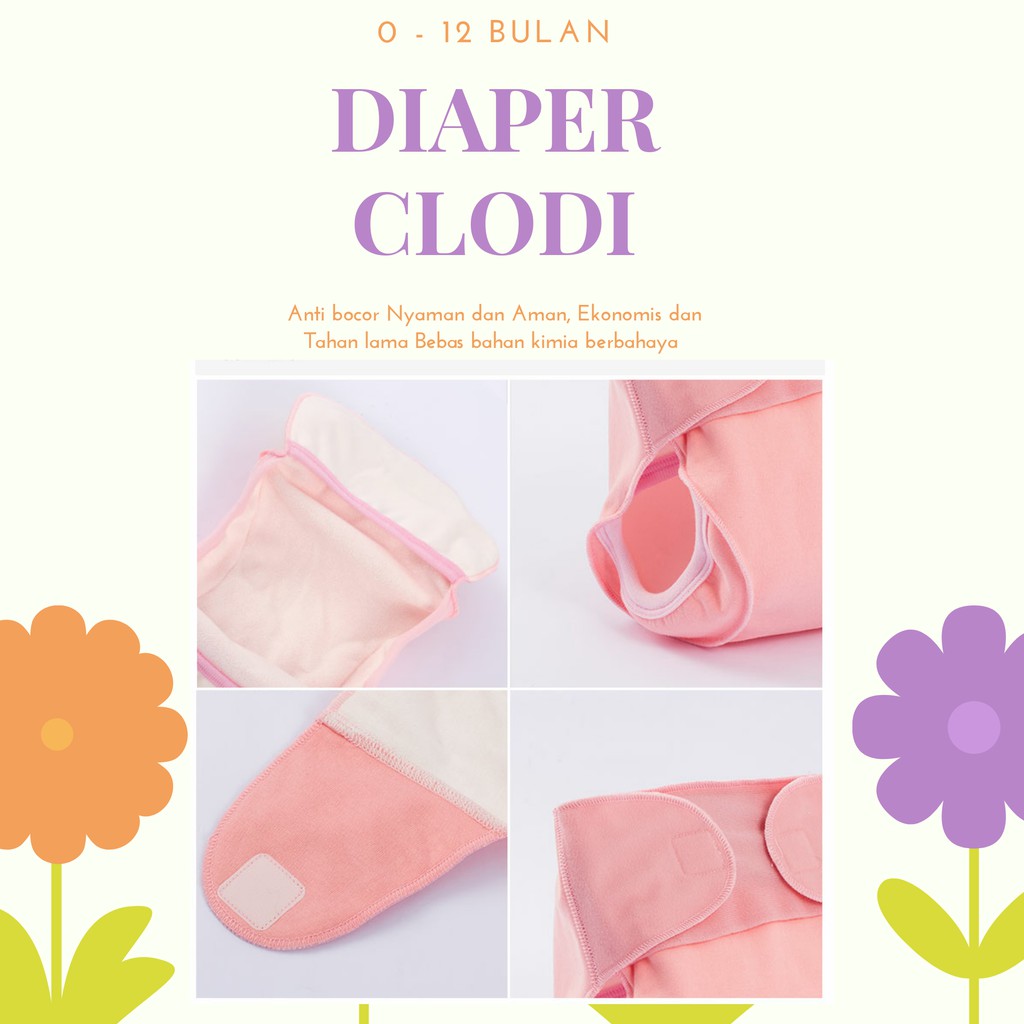 DIAPER VARIAN C CLODI POPOK KAIN DOUBLE TPU WATERPROOF BAHAN PREMIUM