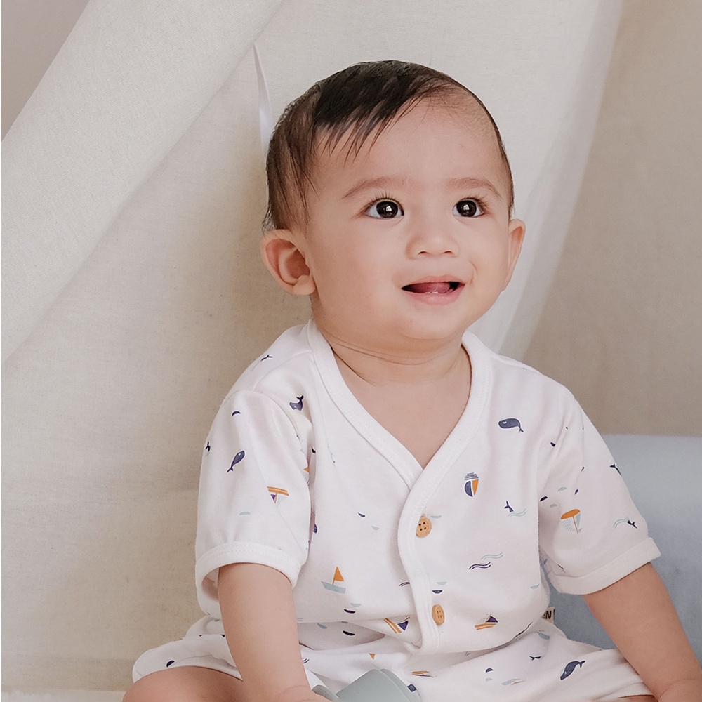 Nice Kids - Printed Short Sleeve Baby Pajamas Set (Baju Celana Setelan Bayi Lengan Pendek Motif Piyama Bayi)