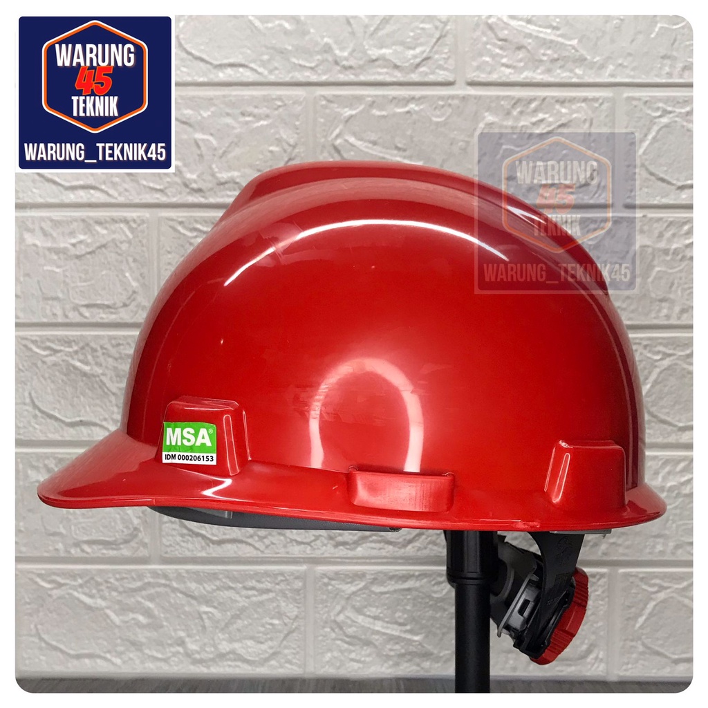 HELM PROYEK SAFETY V GUARD MERK MSA SNI LOKAL SUSPENSI FASTRACK FASTRAK - MERAH