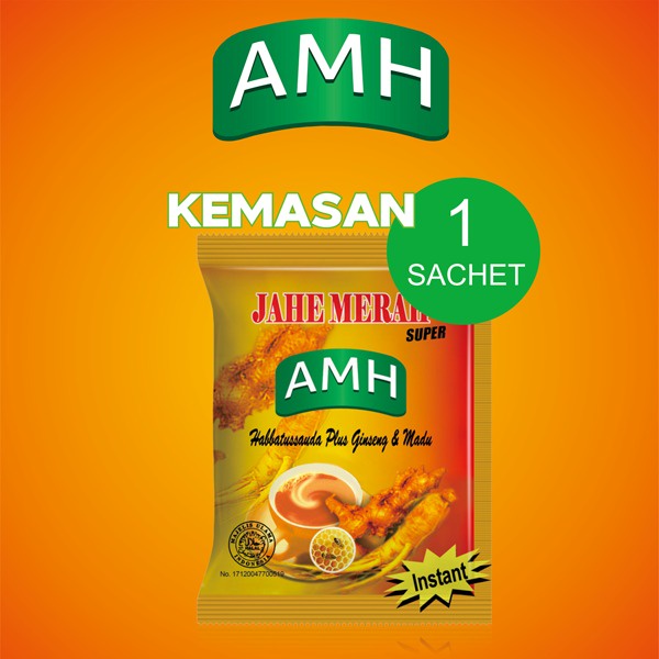 AMH JAHE MERAH SUPER | HABBATUSSAUDA PLUS GINSENG &amp; MADU (kemasan sachet)