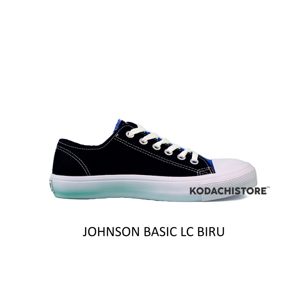 Sepatu Vulcanized - Sepatu Johnson Basic LC Hitam Biru