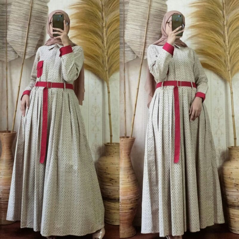 Gamis casual velvet dress branded original bshop
