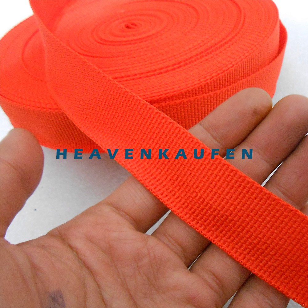 Webbing Tas Lebar 2,5 cm Warna Orange Gelap Harga Per Meter