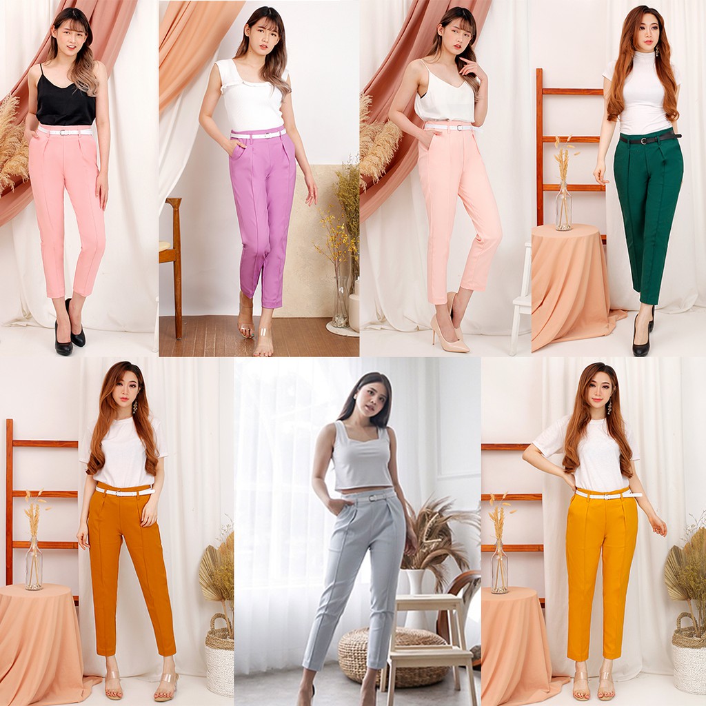 UPGRADE Celana Katun dengan Belt