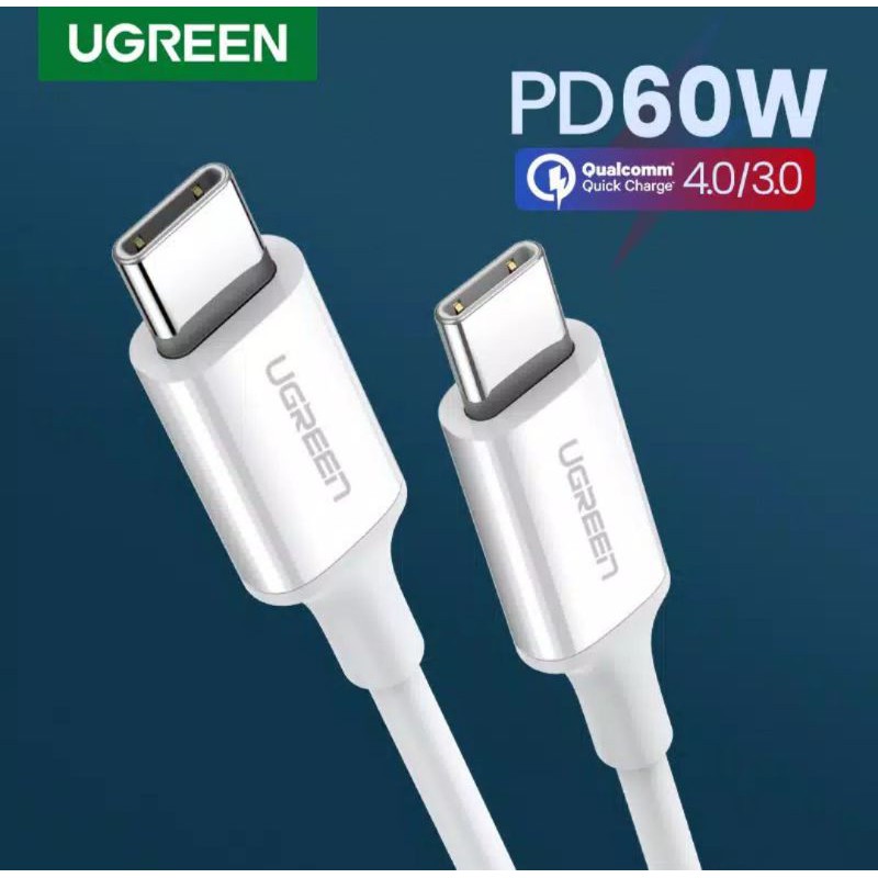 Ugreen Kabel Charger 3A Usb C to Usb C Support PD - Kabel Type C Ugreen Power Delivery for Samsung Macbook