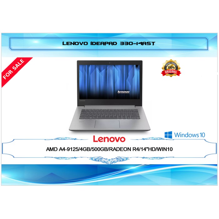 "Lenovo ideapad 330 - AMD A4-9425 - 4GB - 500GB - 14" - Win10"