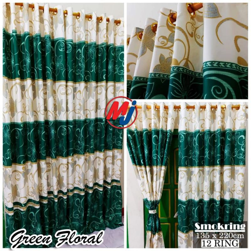 Gorden Smokring Motif Sultan / Gorden Smokring / Gorden Pintu 6 gelombang 12 ring Uk.130 x 220