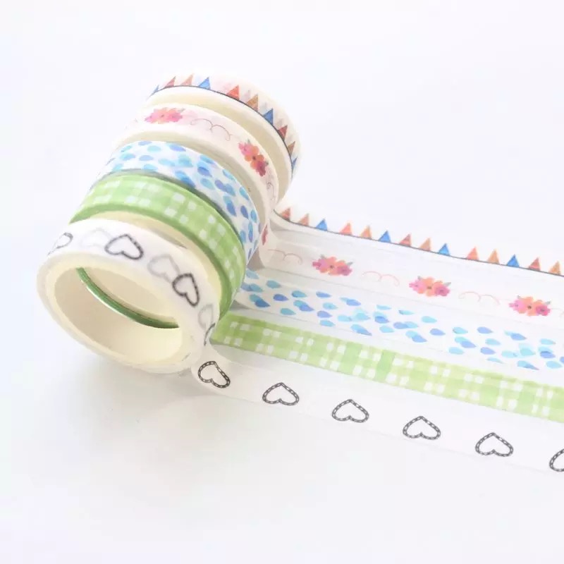 

Paper tape set color series 10 into the basic hand account material DIY decorative stickers 10PCS