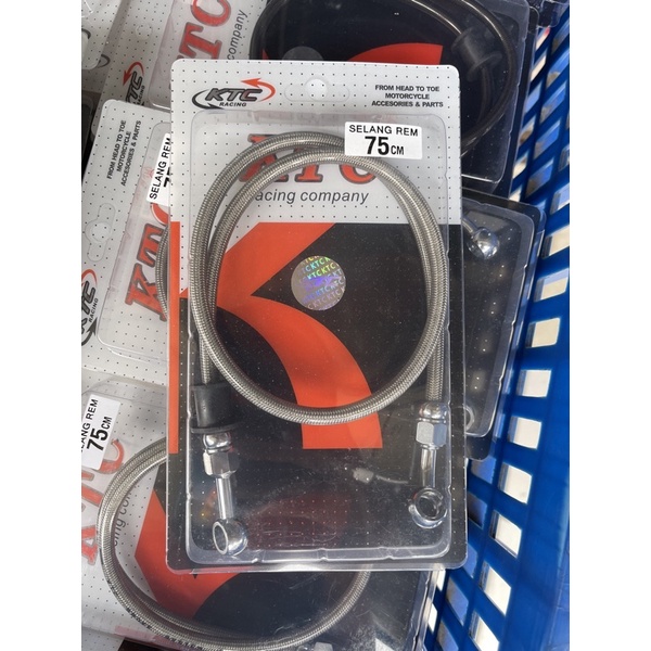 SELANG REM TDR KTC DEPAN ATAU BELAKANG ORIGINAL DAN AEROMOTIVE SCOOPY BEAT VARIO 125 150 MIO FINO SUPRA TIGER RX KING JUPITER VEGA F1ZR (NMAX AEROX KLX PCX TIDAK BISA)-Ktc silver 75