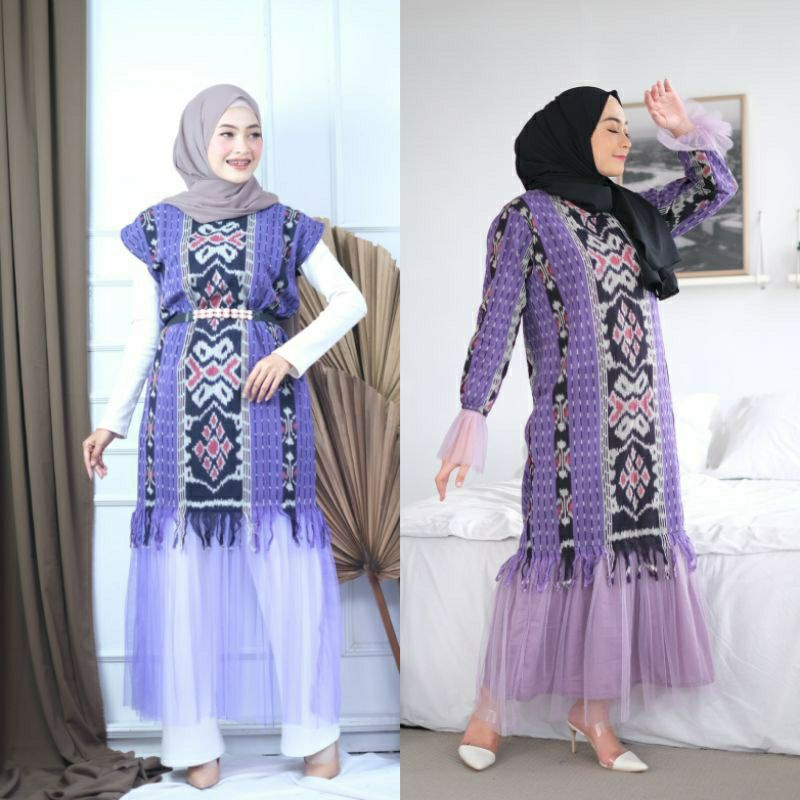 Tunik tenun mix brokat tile
