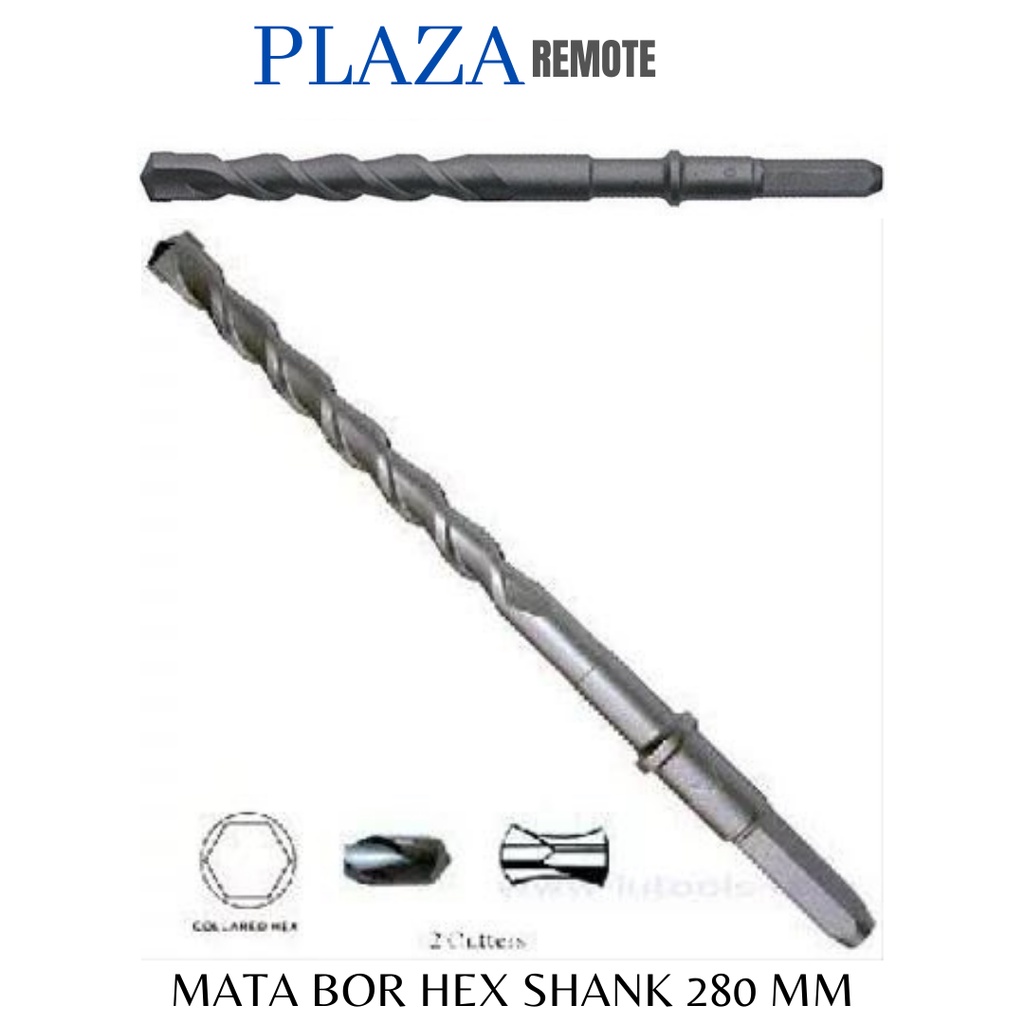 MATA BOR BOBOK TEMBOK BETON HAMMER HEX HEXAGONAL 14 MM X 280 MM