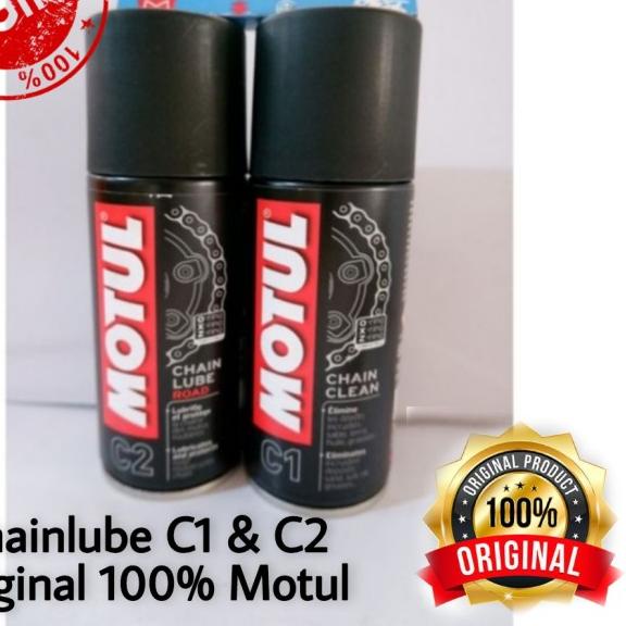 ✿ Chain Clean C1 + Chain Lube C2 SET Motul Original 100% ♕