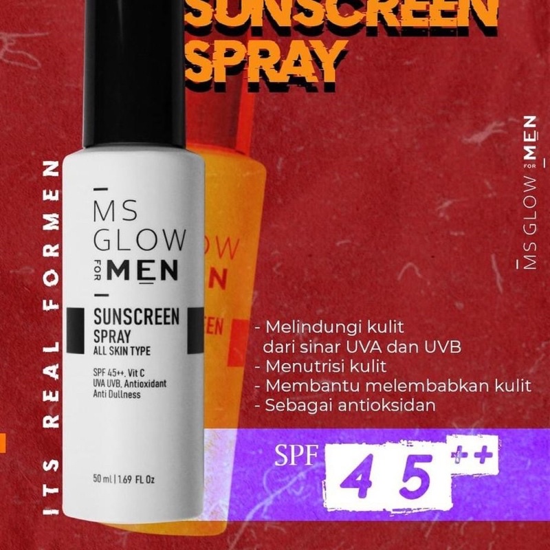 MS GLOW FOR MEN SUNSCREEN SPRAY