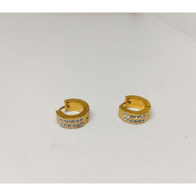 Anting Titanium Gantung Lapis Emas 18k ANTI KARAT-12