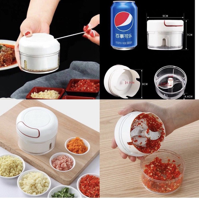 (MAINANKYU) MINI FOOD CHOPPER Mini Speedy Chopper Blender Tangan Pemotong Daging Bawang dapur