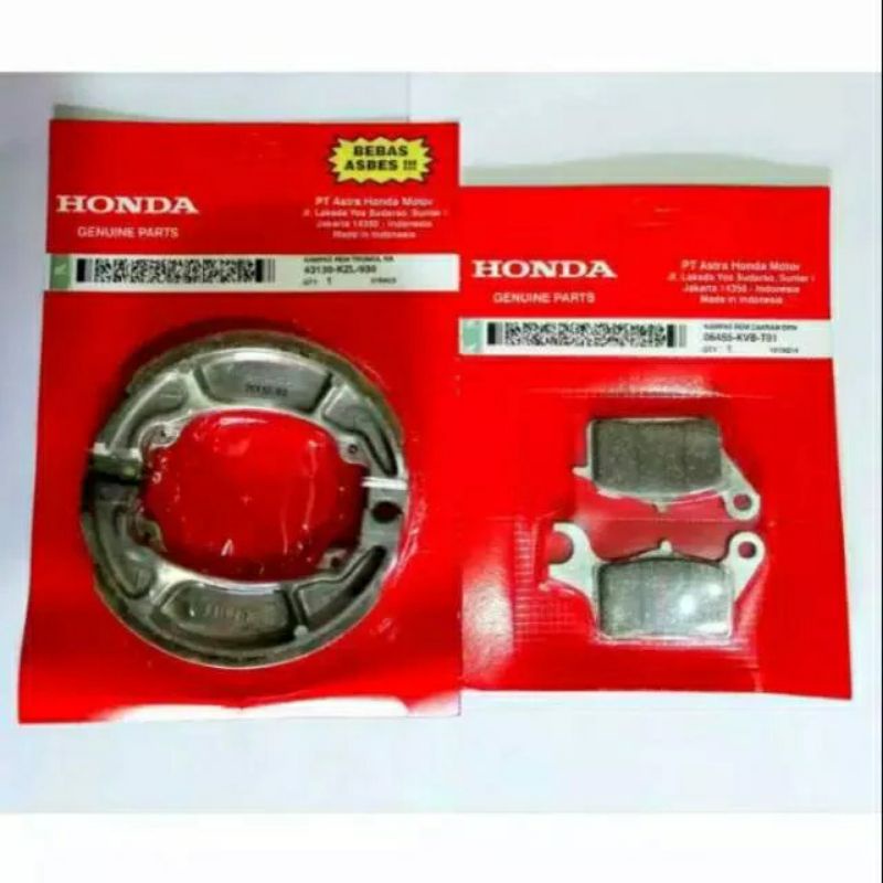 KAMPAS REM DEPAN BELAKANG PAKET KAMPAS REM HONDA BEAT VARIO 110 125 TECHNO SCOOPY ESP BEAT Fi POP ESP SPACY KVB KZL