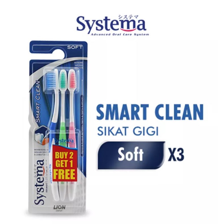 SYSTEMA Sikat Gigi Smart Clean 3pcs
