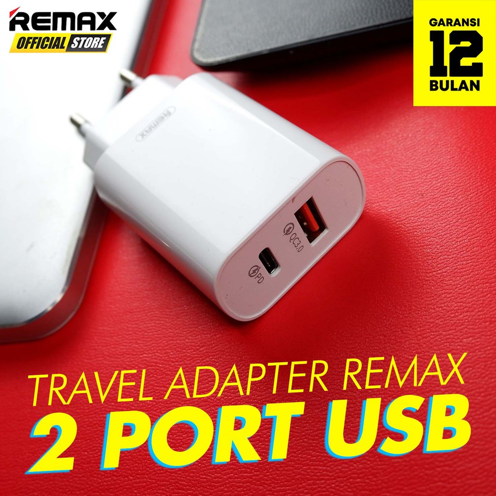 Remax RP-U37 Charger QC + PD Fast Charging Garansi Resmi / Cas Handphone / Charger Handphone