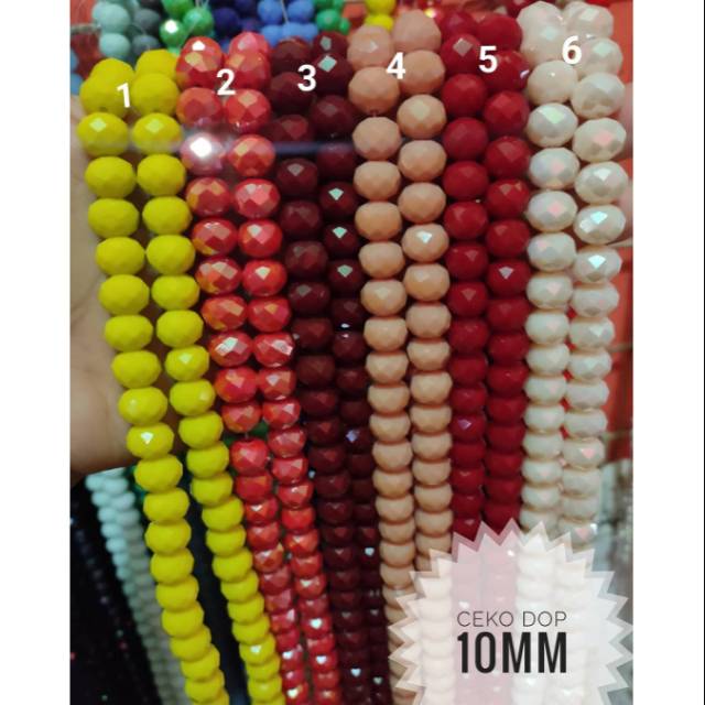 Ceko dop /Kristal dop10mm warna spesial