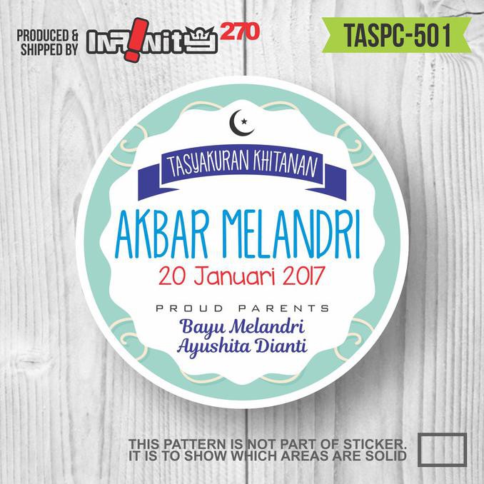

Stiker Label Anak Khitanan Kotak Souvenir Sticker Syukuran Taspc-501 Ready Stok