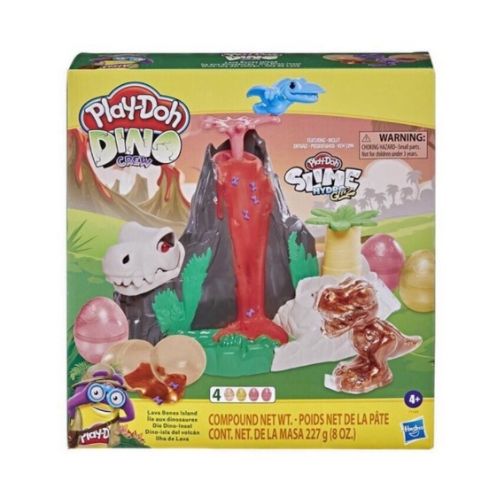 

PlayDoh Slime Dino Crew Lava Bones Island Playset With HydroGlitz Limited